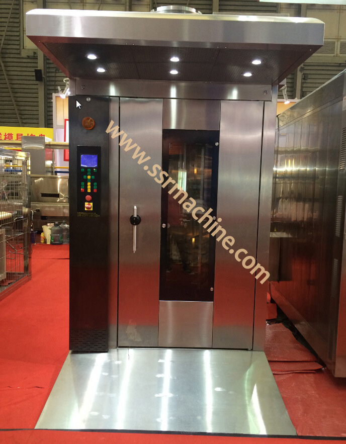 High efficient 30 trays bakery rotary oven for toast bread industry