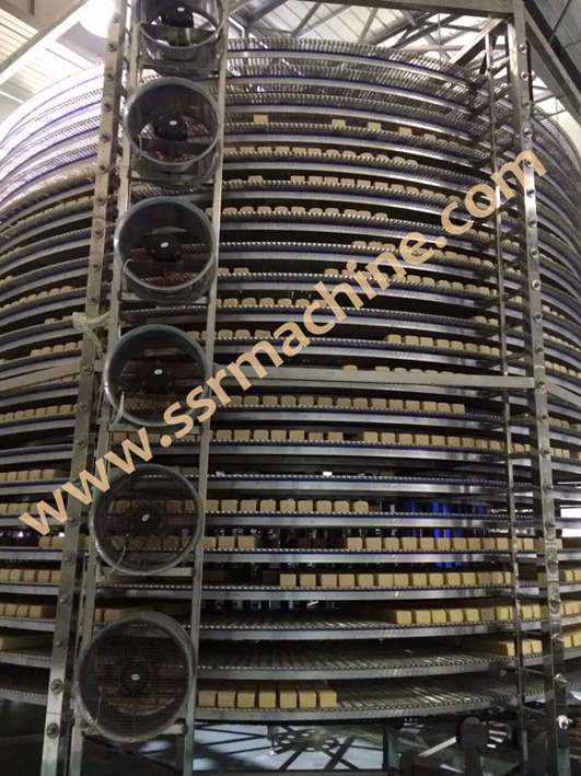 bisuit bread loaf IQF IN-LINE TUNNEL spiral freezer cooling tower PROOFER bakery MACHINERY